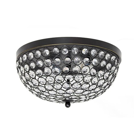 Iluminando 2 Elipse Crystal Flush Mount Ceiling Light - Restoration Bronze IL2519712